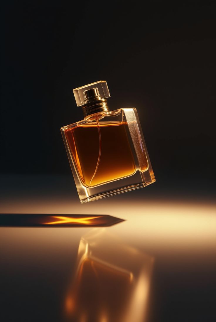 VOSSENGARDE fragrance bottle in studio light